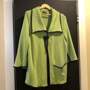 Super comfortable green and black cardigan